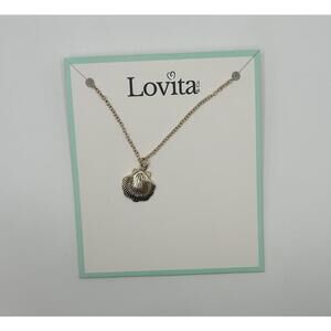 Lovita & Co. Long Chain Gold Color Seashell Charm Necklace